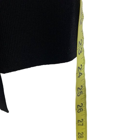 Exclusively Misook Black Stripe Pattern Long Sleeve Top Large - Picture 6 of 7